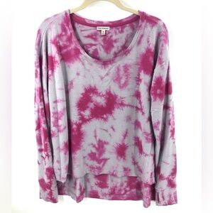 Juicy Couture Tie Dye Sweatshirt Pullover Thumb Holes Athletic Pink Top Medium